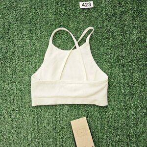 Nike Indy Seamless Ribbed Light Support Non-Padded Sports Bra Sail Sz XS DV9966